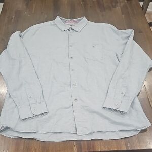 Ted Baker Light Blue Casual Linen/Cotton Button Down Shirt